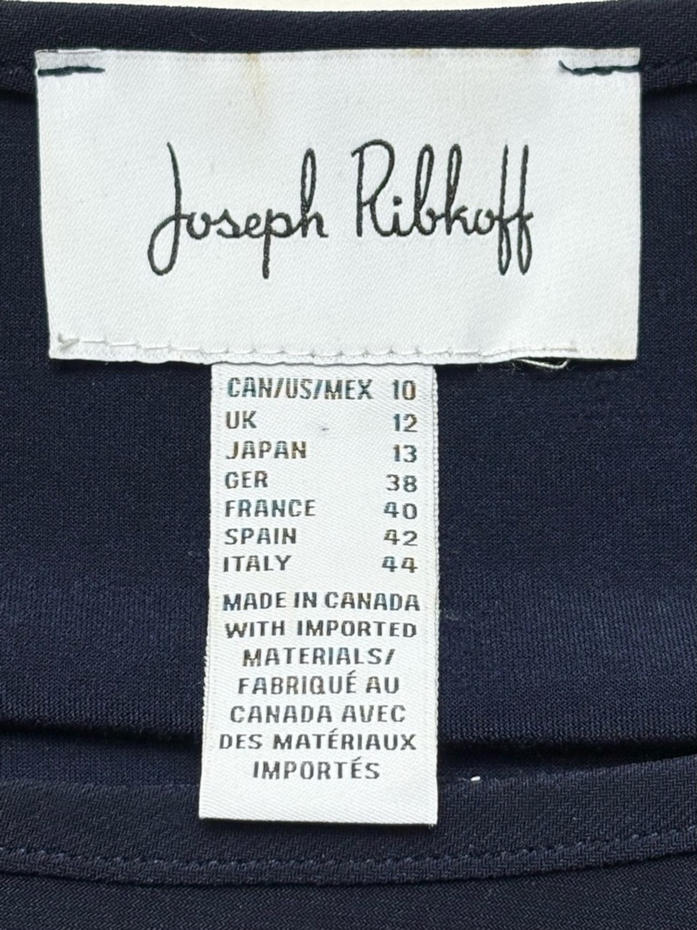 Joseph Ribkoff Midnight Blue Stripe High-Low Tunic Top • Size 10 • Style 221180 - Picture 10 of 10